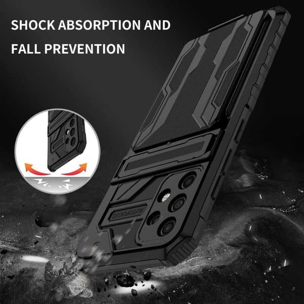 Samsung A32 4G Stöttåligt Skal Kickstand & Kortfack ThinArmor V3