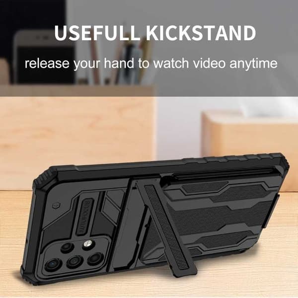 Samsung A32 4G Stöttåligt Skal Kickstand & Kortfack ThinArmor V3