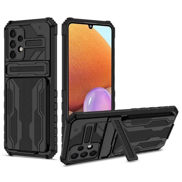 Samsung A32 4G Stöttåligt Skal Kickstand & Kortfack ThinArmor V3