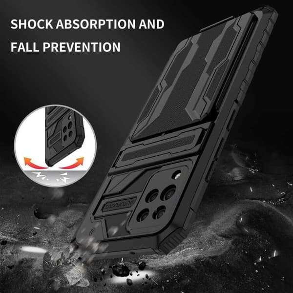 Samsung A42 5G Stöttåligt Skal Kickstand & Kortfack ThinArmor V3