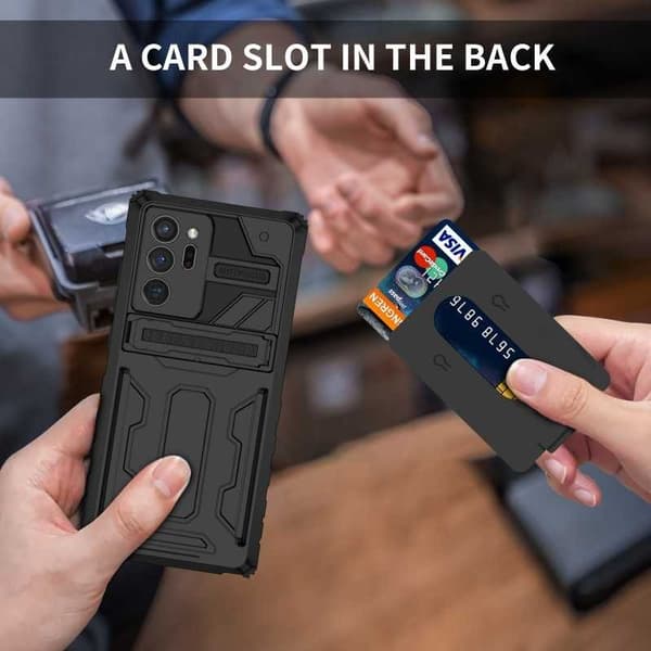 Samsung Note 20 Ultra Iskunkestävä Kansi Jalusta ja korttipaikka ThinArmor V3