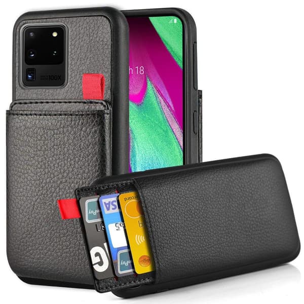 Samsung Galaxy S20 Ultra -Suojakuori/Puhelinkuori Piilotetulla Kortinpidikkeellä