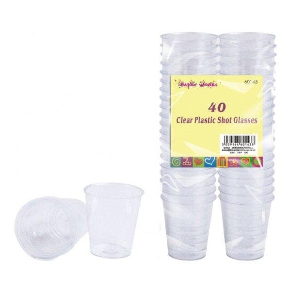 40-Pack - Shotglas i Plast - 4 cl