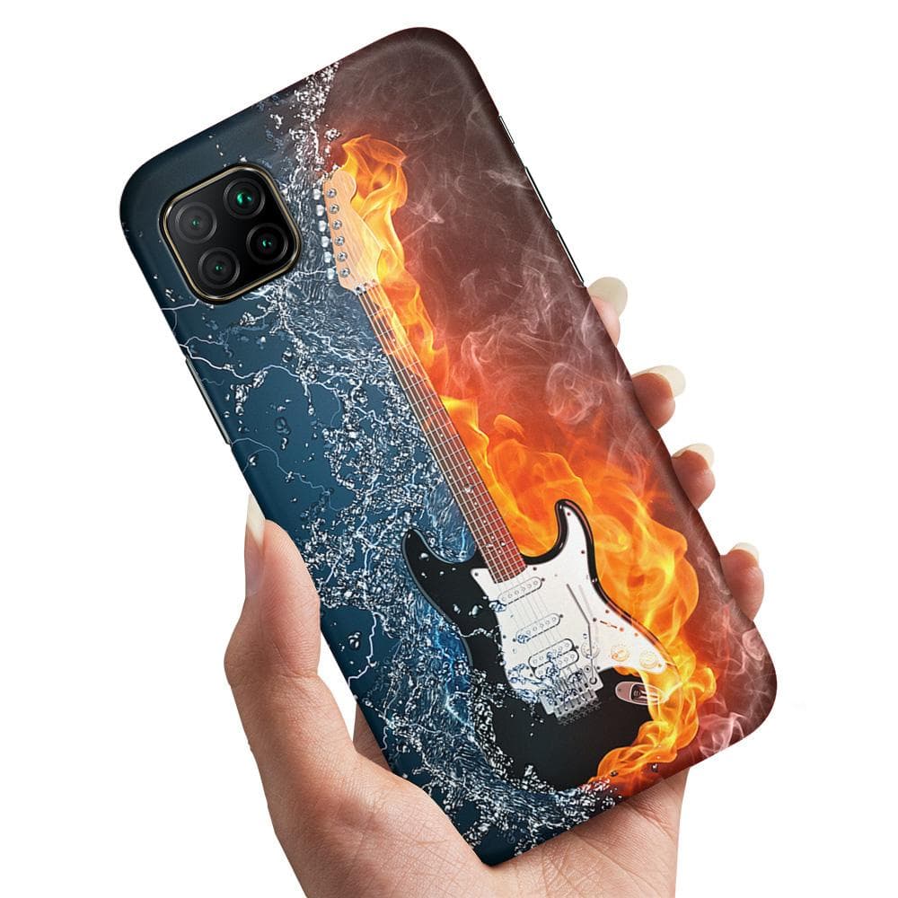 Huawei P40 Lite - Skal / Mobilskal Vatten & Eld Gitarr