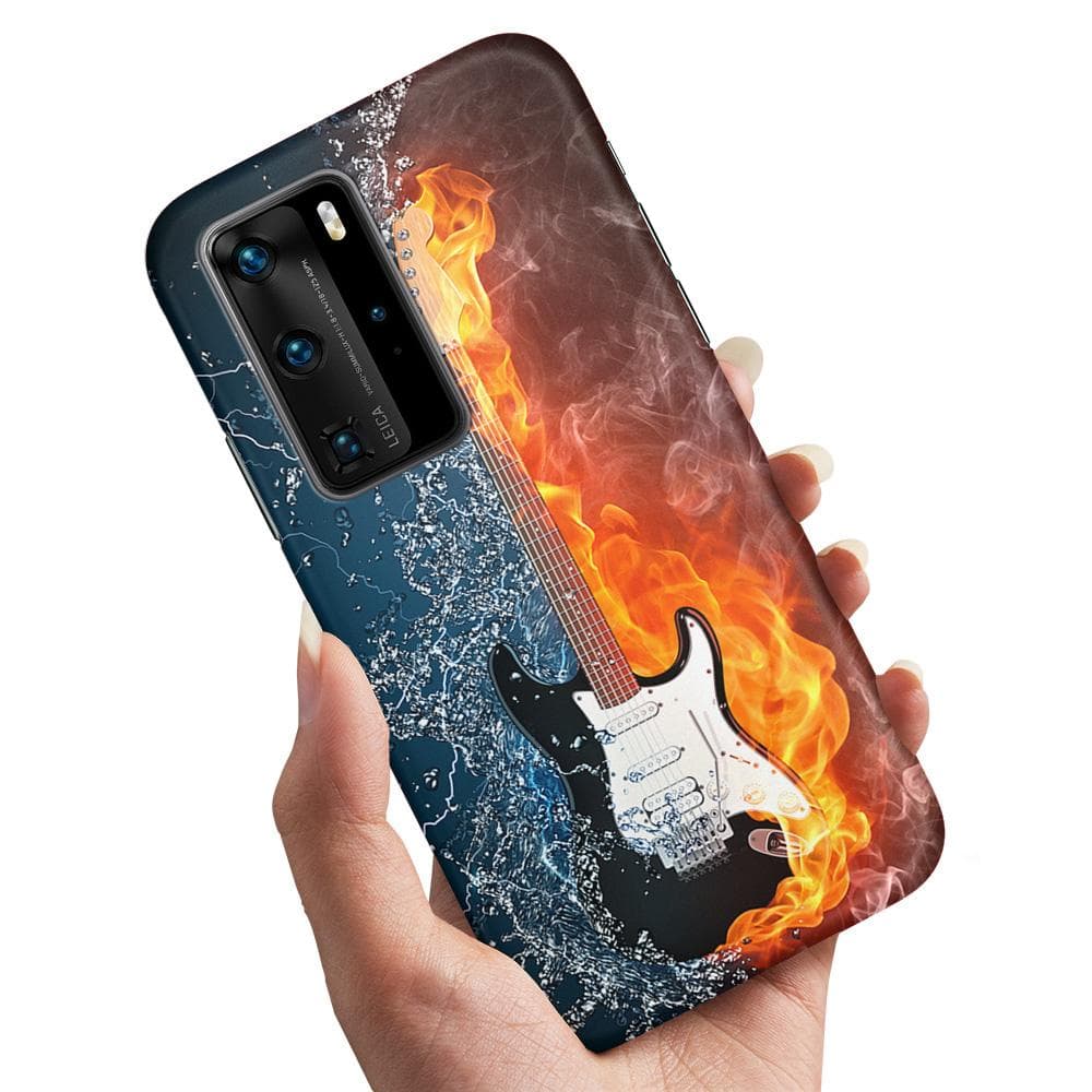 Huawei P40 Pro - Skal / Mobilskal Vatten & Eld Gitarr