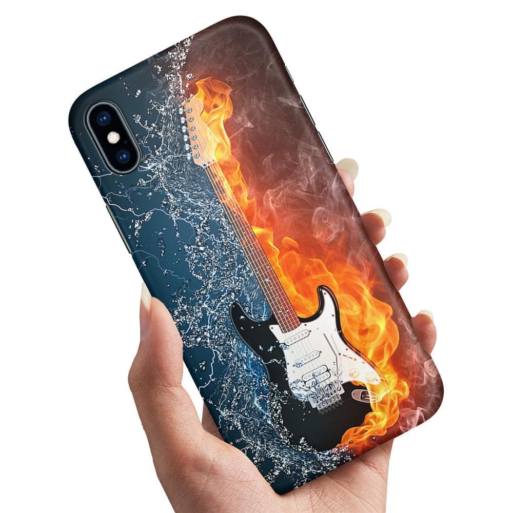 iPhone X - Skal / Mobilskal Vatten & Eld Gitarr