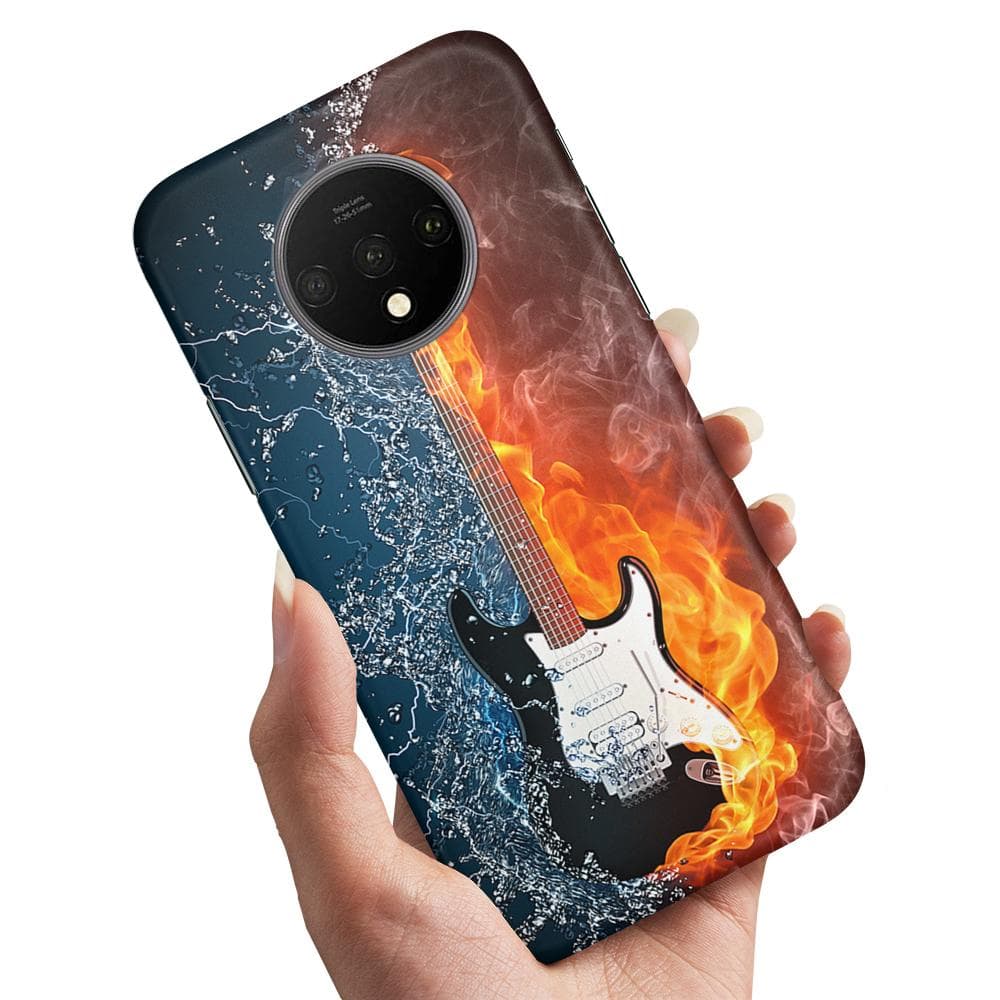 OnePlus 7T - Skal / Mobilskal Vatten & Eld Gitarr