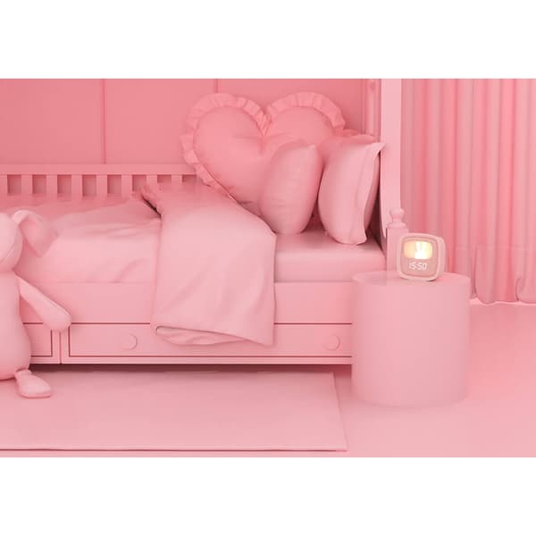 MOB Väckarklocka med Ljus Billy Clock Rosa