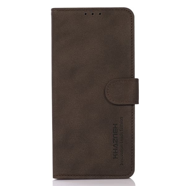 KHAZNEH Xiaomi Redmi 10 5G Fodral Retro Läder Brun