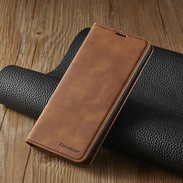 FORWENW Samsung Galaxy A23 5G Fodral Flip Läder Brun