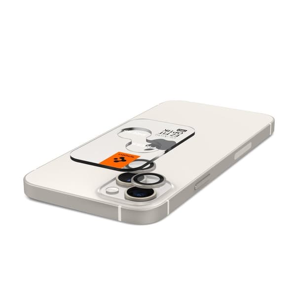 Spigen iPhone 14 / 14 Plus 2-PACK Optik.tR "Ez Fit" Linsskydd Starlight