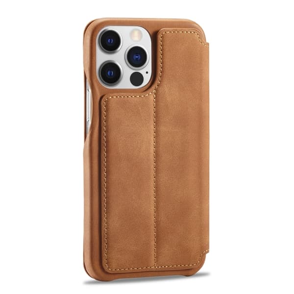 LC.IMEEKE iPhone 14 Plus Fodral Flip Läder Brun