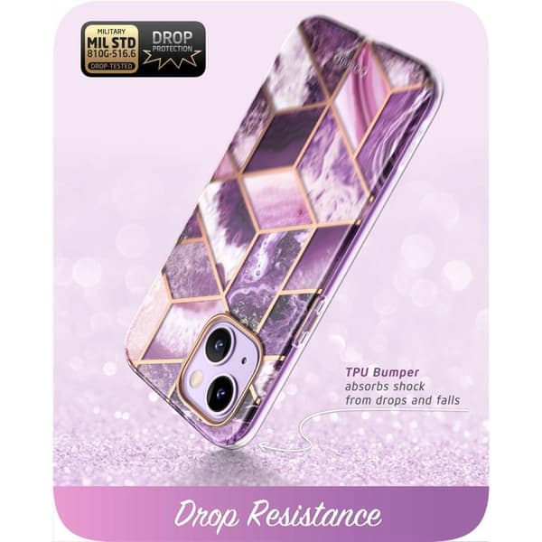 Supcase iPhone 15 Plus / 14 Plus Skal Cosmo Marmor Lila