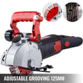 Miniatyrbild 3 av 8: 4800W 6500RPM 125mm elektrisk väggspårskärmaskin med lasersiktning/vattenpump/flyttbart lock/dubbelt handtag, engångsgjutning, justerbart djup/bredd