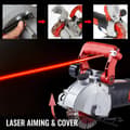 Miniatyrbild 4 av 8: 4800W 6500RPM 125mm elektrisk väggspårskärmaskin med lasersiktning/vattenpump/flyttbart lock/dubbelt handtag, engångsgjutning, justerbart djup/bredd