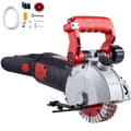 Miniatyrbild 1 av 8: 4800W 6500RPM 125mm elektrisk väggspårskärmaskin med lasersiktning/vattenpump/flyttbart lock/dubbelt handtag, engångsgjutning, justerbart djup/bredd