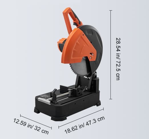 2800W 1200RPM 14 tum kallkapsåg, torskuren hacksåg, 0-45° justerbar, mindre sving, säker drift
