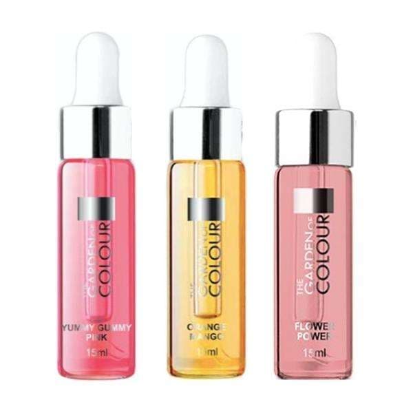 3-pakning - Cuticle oil - Tyggegummi, Mango, Flower - 15ml