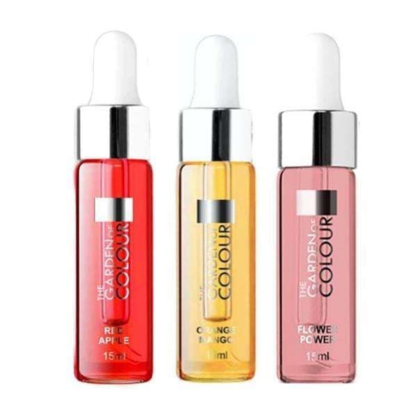 3-pak - Cuticle Oil - Æble, Mango, Blomst - 15ml