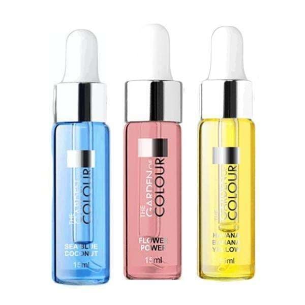 3-pakning - Cuticle Oil - Kokosnøtt, Blomst, Banan - 15ml