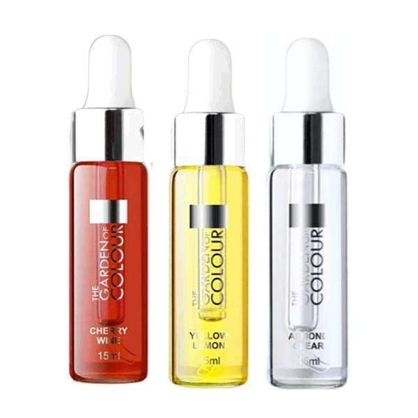 3-pakkaus - kynsinauhojen öljy - kirsikka, sitruuna, manteli - 15 ml