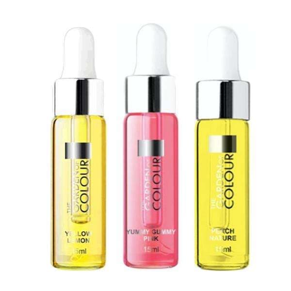3-pack - Nagelbandsolja - Citron, Tuggummi, Persika - 15ml