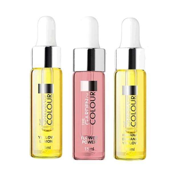 3-pack - Nagelbandsolja - Citron, Blomma, Banan - 15ml