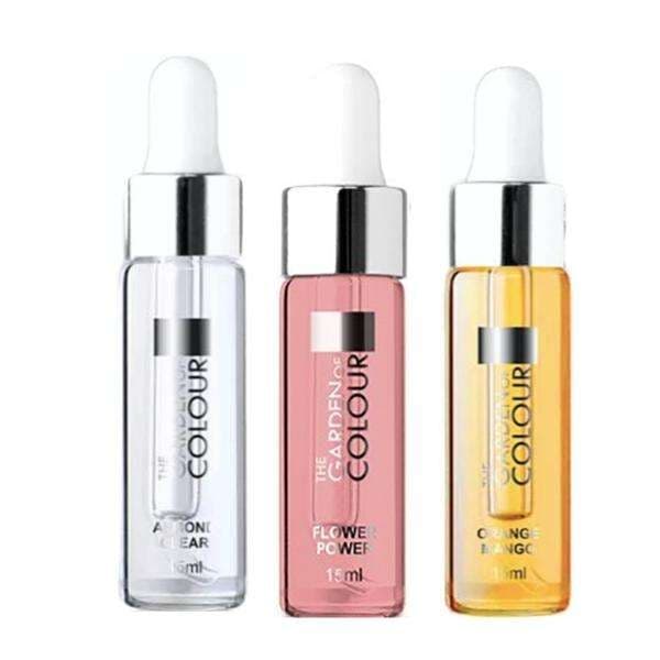 3-pack - Nagelbandsolja - Mandel, Mango, Blomma - 15ml