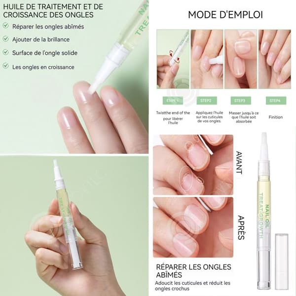 INN Nagelbandsolja 5ml Nagellack Brush Pen Närande Roterande Oil Brush Penna Återfuktar fingertopparna