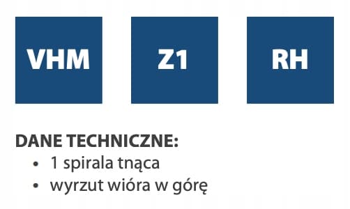 VHM Z1-skærer til ALU/Træ D=12 I=32 L=93 S=12 pos.