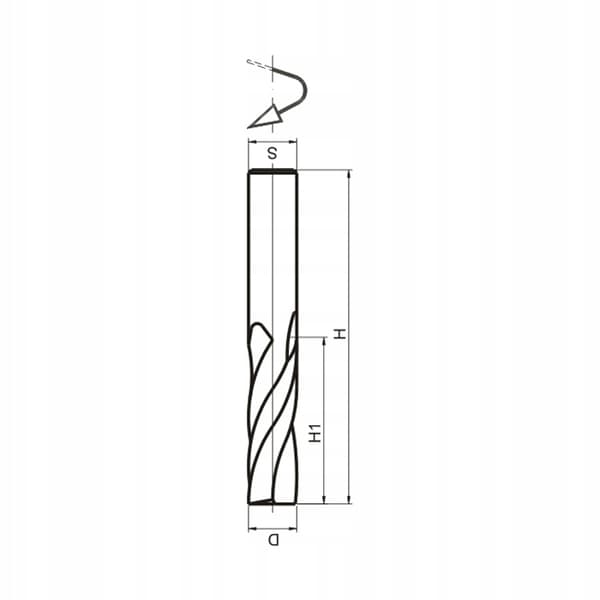 GLOBUS Spiralfräs Z2 D10 I42 S10mm