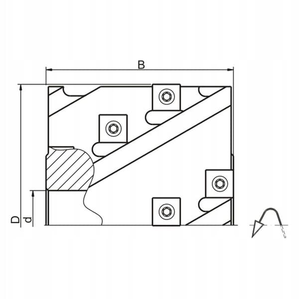 GLOBUS Huvud för tandade knivar 122x40x4Z H100