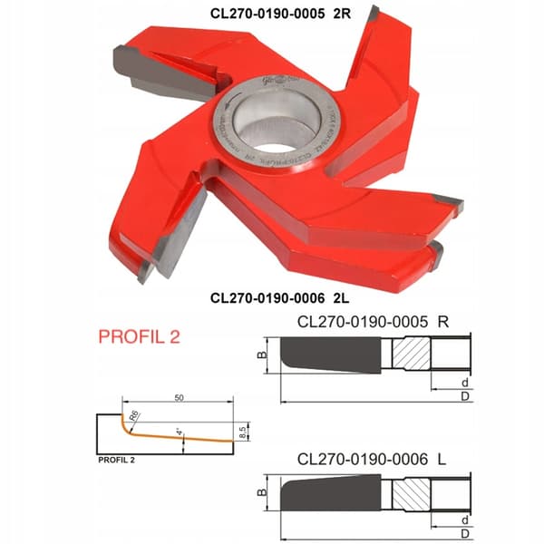 GLOBUS HM D190x40x4Z H12mm/P2/vänster panelskärare