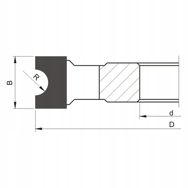 GLOBUS Afrundingsfræser HM R8 D120x30x4Z