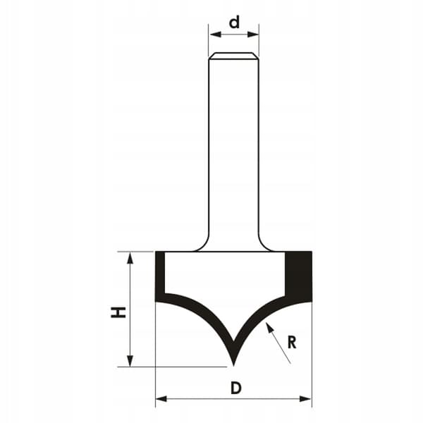 GLOBUS Dekorativ skärare Z2 R3,2 D6,4 S6 mm