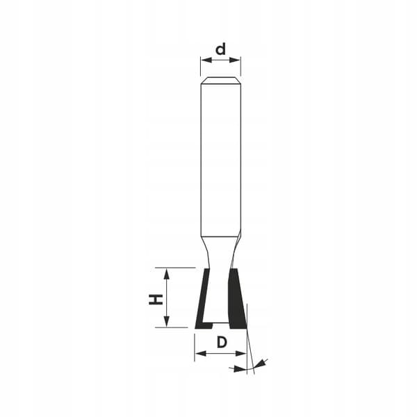 GLOBUS svalehalefræser D22 S8mm