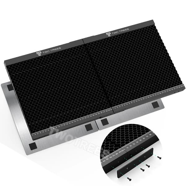 Honeycomb Arbejdsbord til Lasergravør, Holdbar Aluminium Konstruktion, Præcist Design,300x300x22mm, 2 stykker