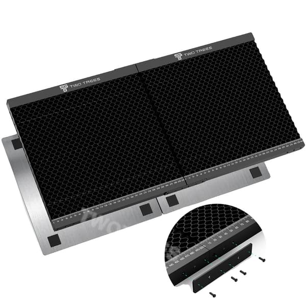 Honeycomb Arbejdsbord til Lasergravør, Holdbar Aluminium Konstruktion, Præcist Design,300x300x22mm, 2 stykker