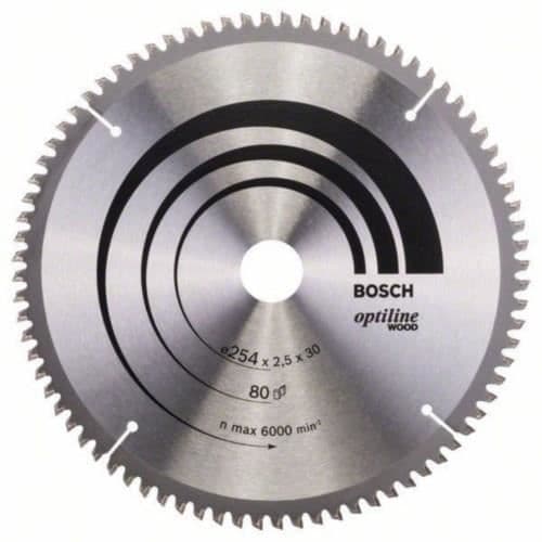 BOSCH PROFESSIONAL Hårdmetallcirkelsåg 254 x 30 x 2,5 mm (80 tänder) - Trä