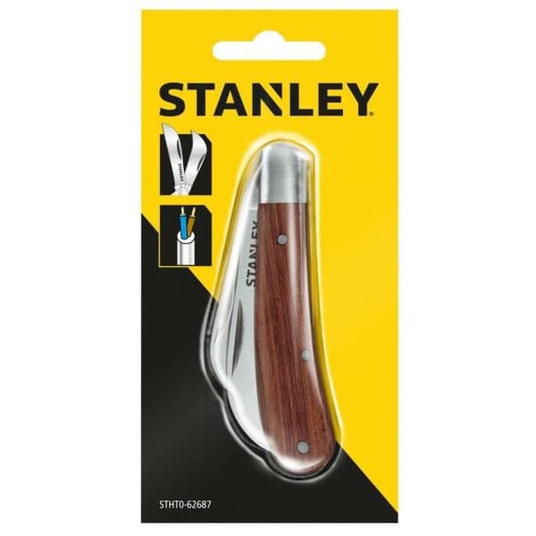 2-bladig elektrikerkniv med träskaft STANLEY - STHT0-62688