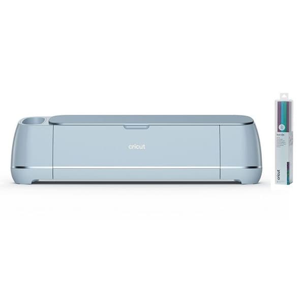 Cricut Maker 3 skärmaskin + 3 gröna, blå, lila glitter Iron-on Flex 12" x 12"
