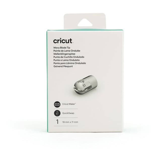 Vågigt bladspets - Cricut - Skärtillbehör - Rostfritt stål - 13,2 x 7,6 x 1,8 cm