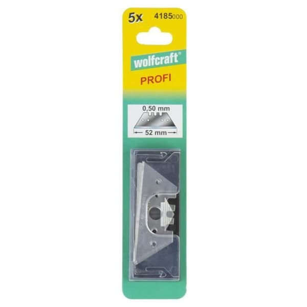 WOLFCRAFT - 5 trapetsblad i låda 0,50 mm
