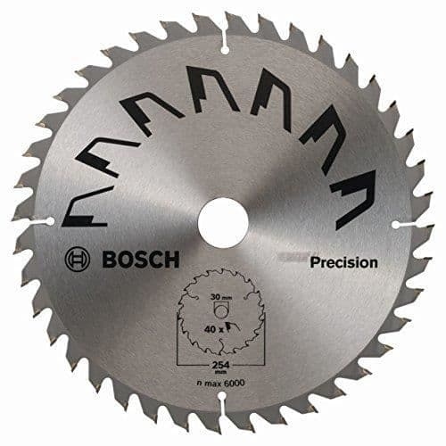 Bosch Precision 40-tands hårdmetallcirkelsågblad Renskuren diameter 254 mm Borrning 30 Skärbredd 3,2