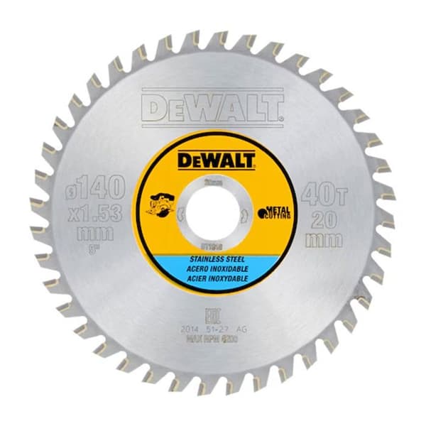 DeWalt saegeblatt140/2040tfz och 10 metallcirkulär för Edelstah lahl, dt1918de QZ - DT1918-QZ