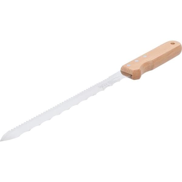 Isoleringsskärkniv - BGS - 81730 - Rostfritt stålblad - Trähandtag - 420 mm