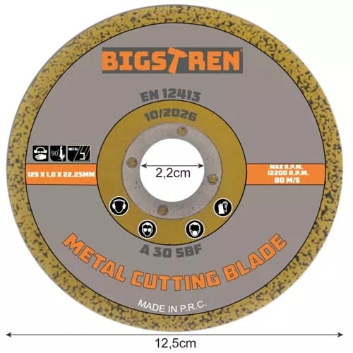 Kapskiva 125mm - 50 st - För metall och stål
