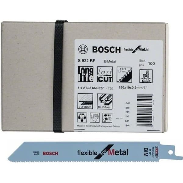 Bosch sabelsågblad 100 st S 922 BF BIM Flexibel för metall snabbkapning 2608656027