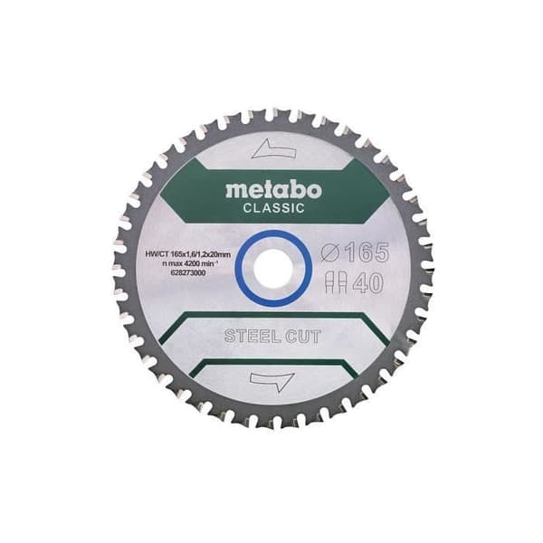 Cirkelsågblad - METABO - Classic 165x1,6x20 mm - 40 tänder - Universell användning - FZFA/FZFA