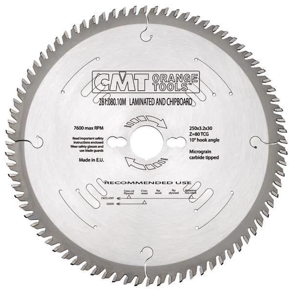 CIRKULÄRT BLAD 250X3.2X30 Z80 10TCG 281.080.10M